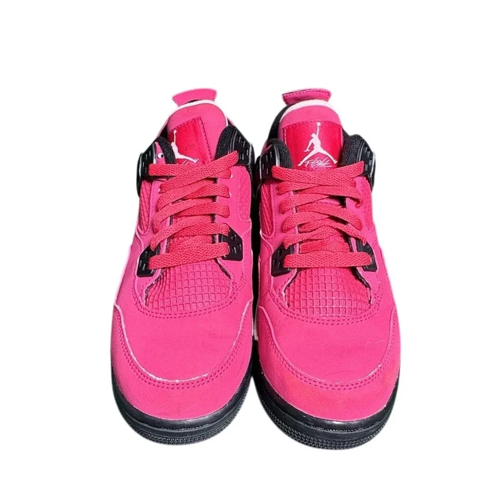 Jordan 4 Retro‎ GS Voltage Cherry Pink Black 487724-601 Kids Size 4.5Y